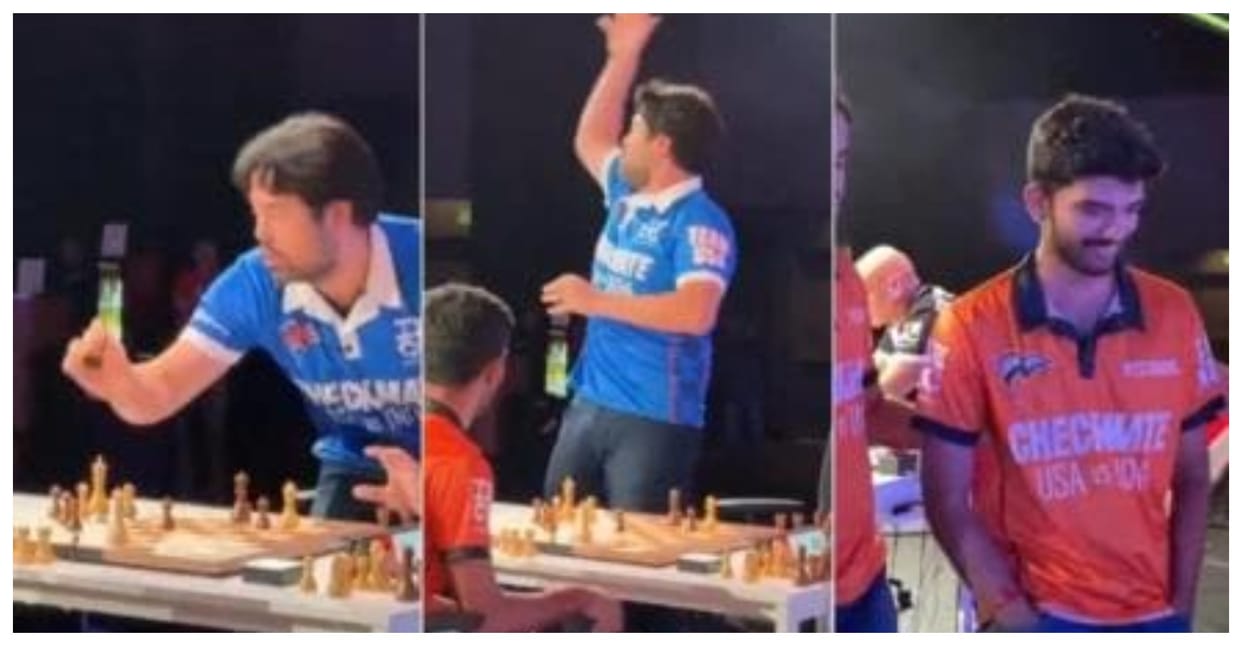 Nakamuras controversial celebration Fans were enraged when he threw king piece after winning against Gukesh