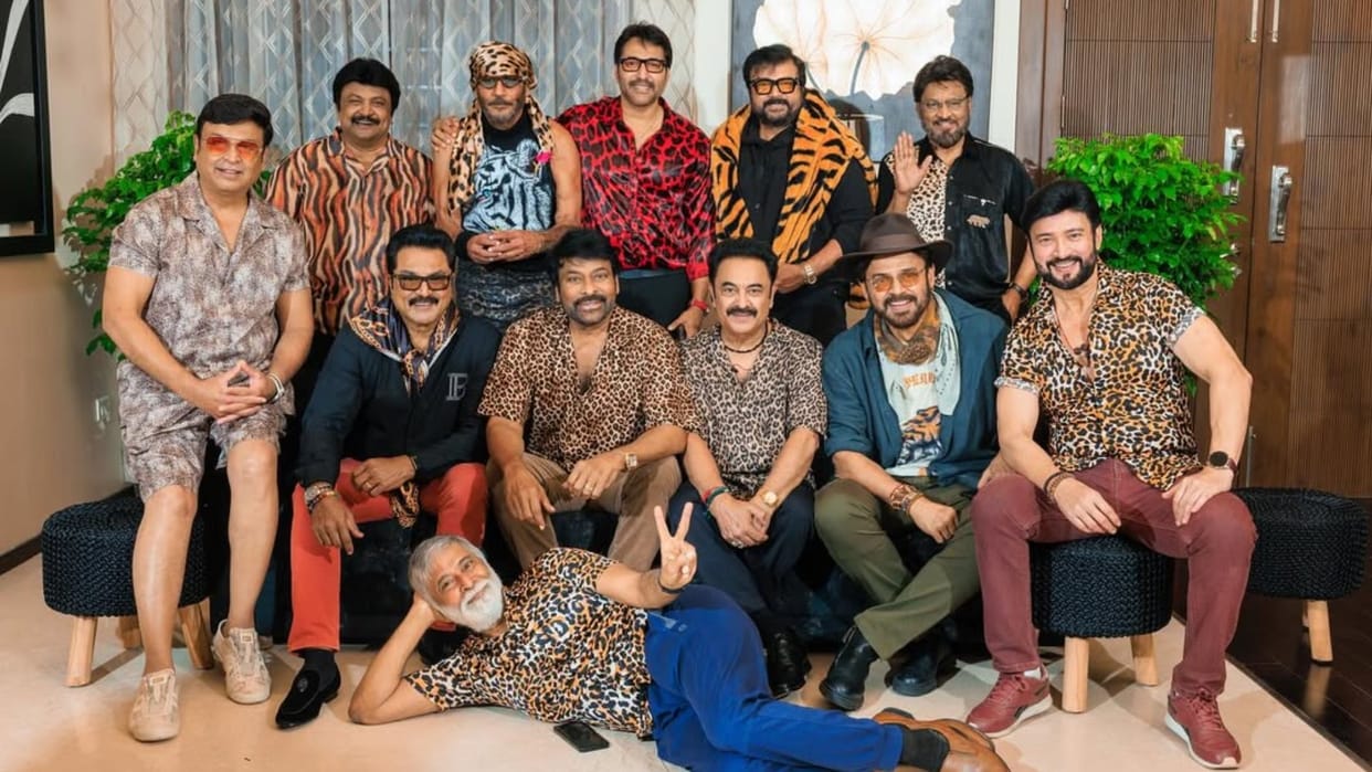 Chiranjeevi Konidela share 80s Stars Reunion photos on social media with jackie shroff and more
