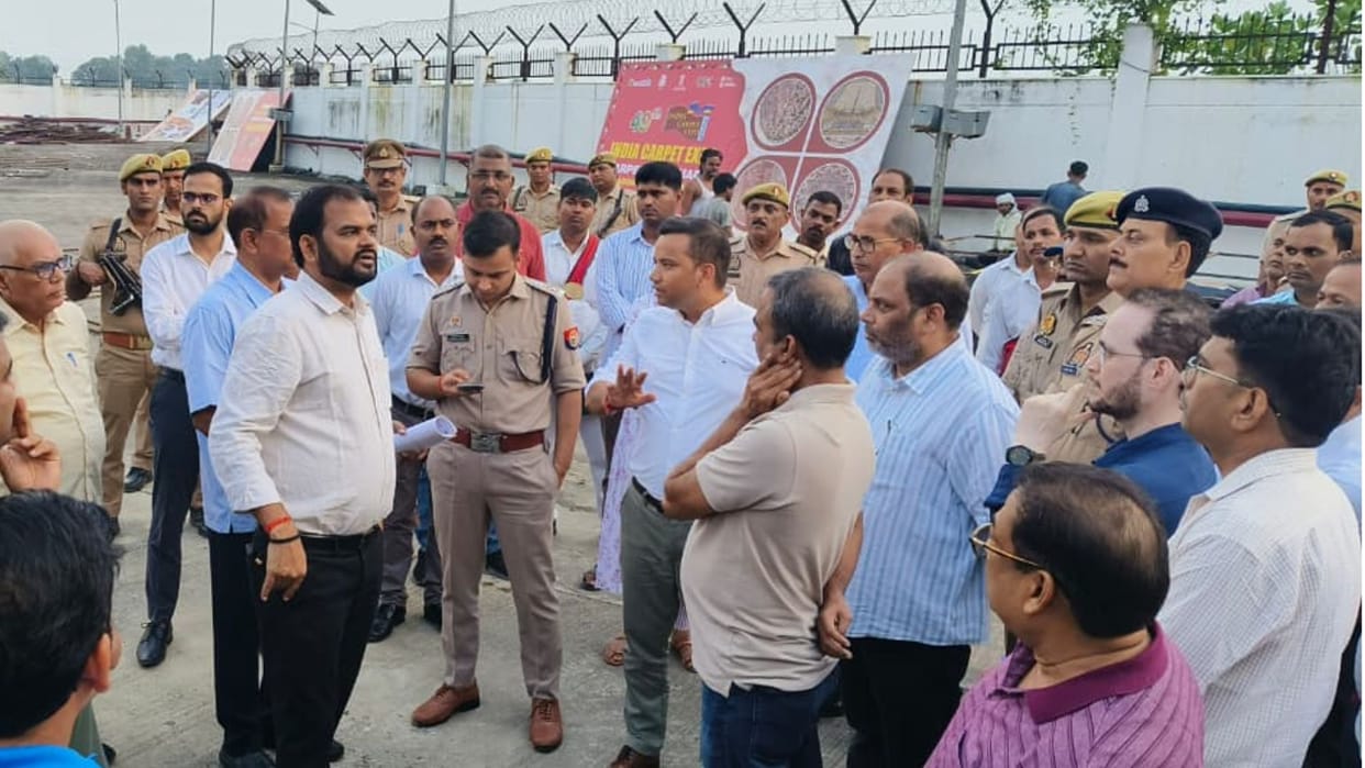 CM Yogi to inaugurate International Carpet Fair administrative activity intensifies in Bhadohi traders gather