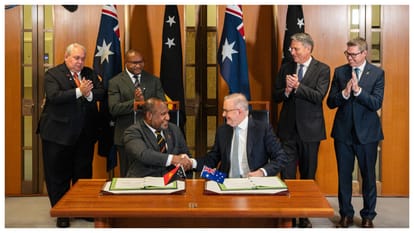 Australia and Papua New Guinea sign historic defence treaty that raises China concern
