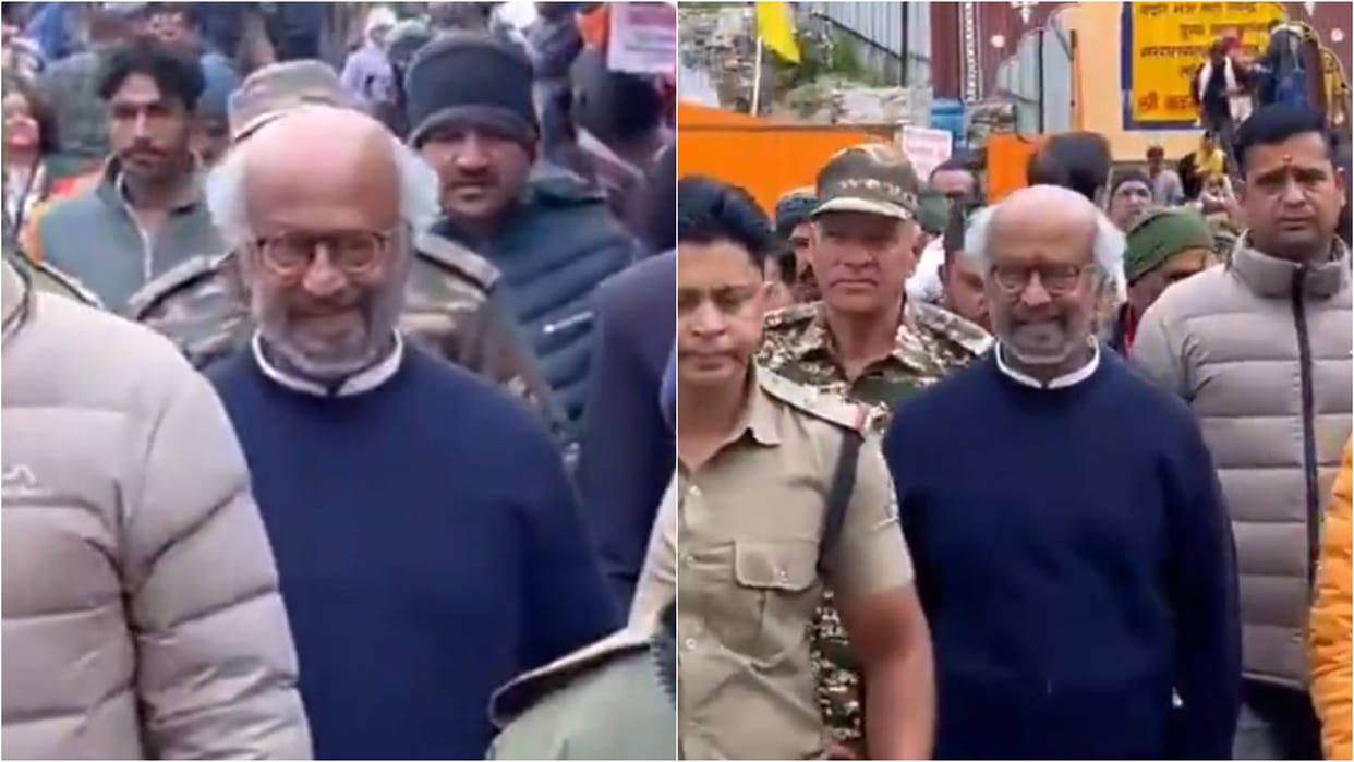 Superstar Rajinikanth visited Badrinath Dham offers prayers to Lord Badri Vishal Photos Viral