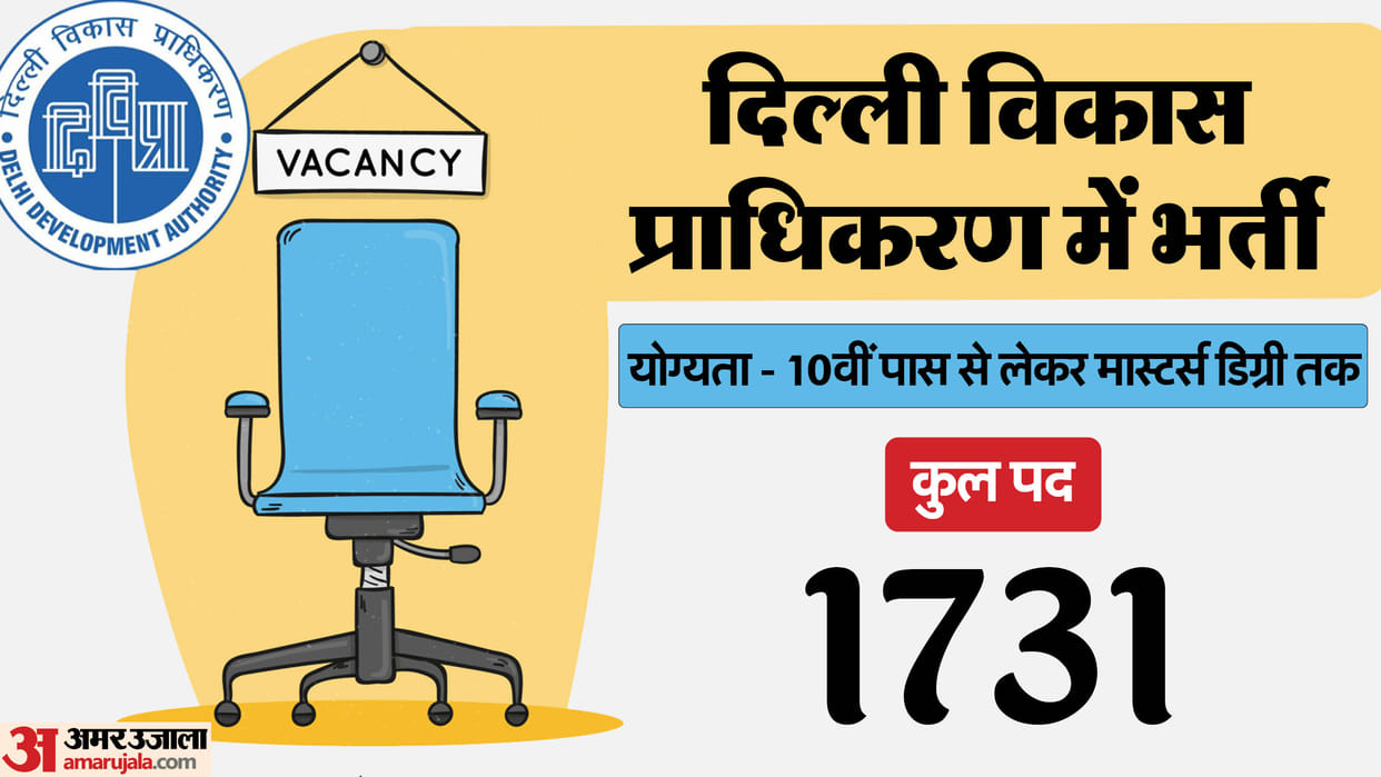 DDA Recruitment 2025 registration started for 1731 posts; apply at dda.gov.in till Nov 5
