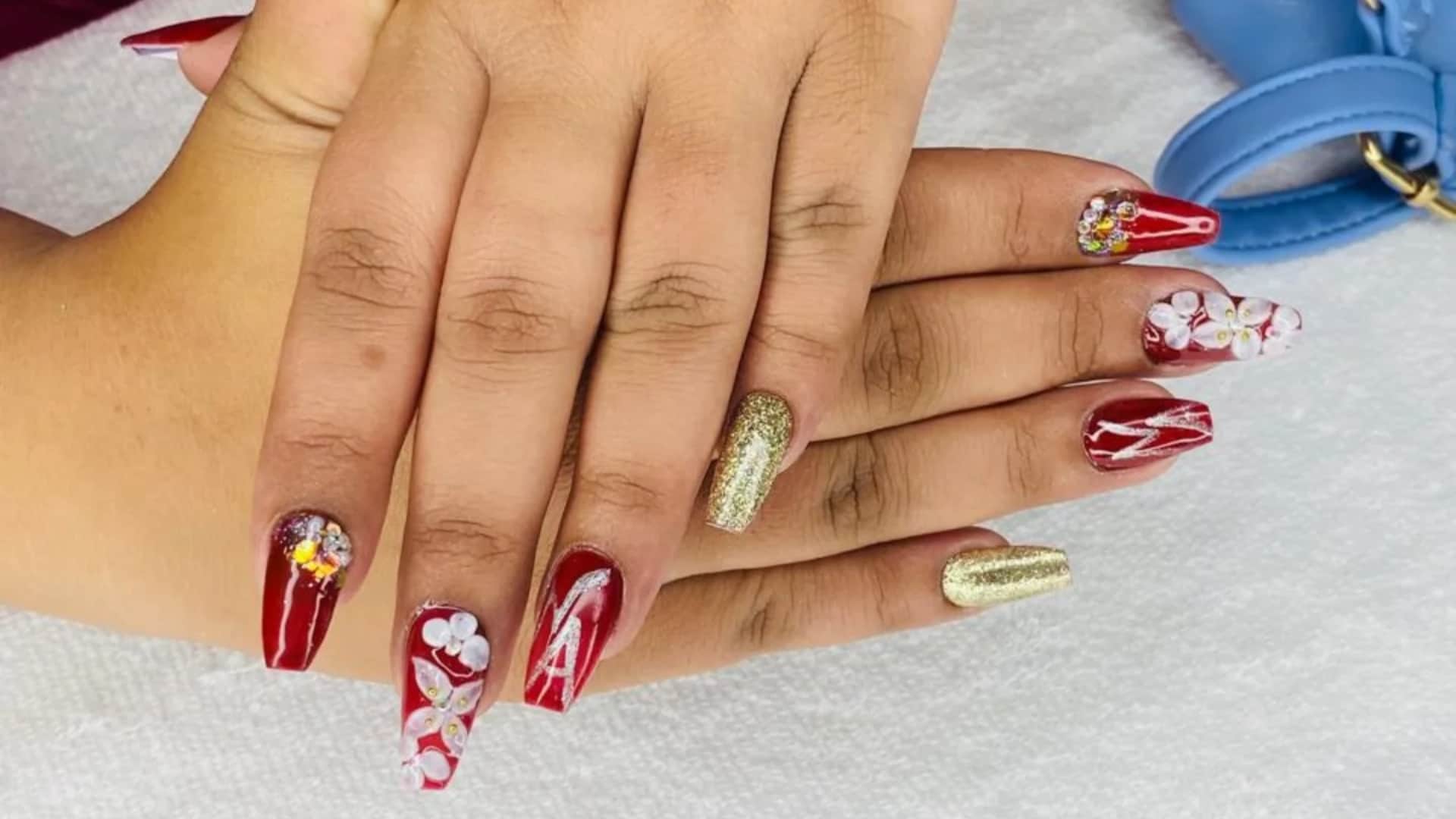 karwa chauth 2025 nail extension design ideas trendy Nail art Design For Karwa Chauth nail