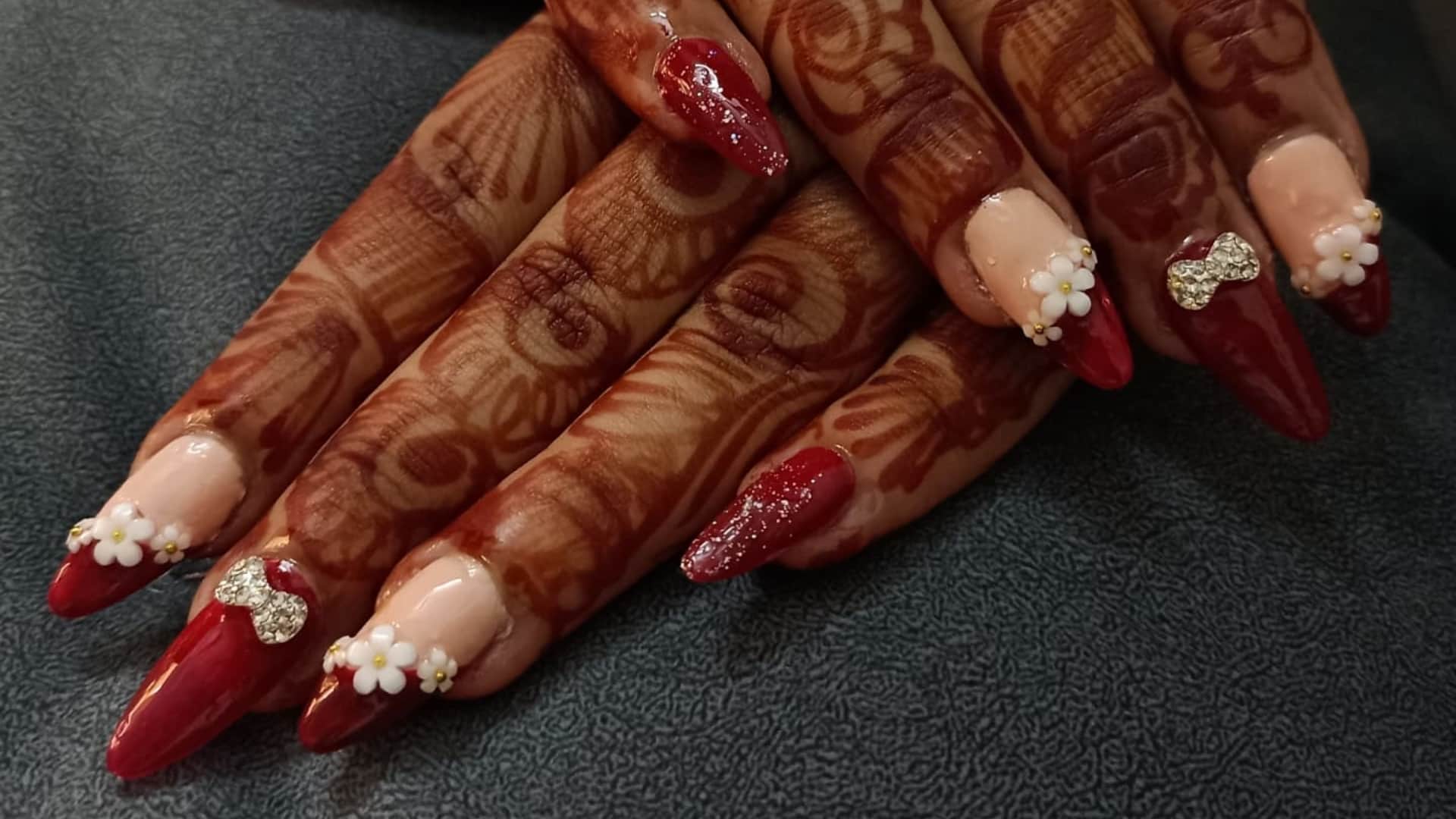 karwa chauth 2025 nail extension design ideas trendy Nail art Design For Karwa Chauth nail