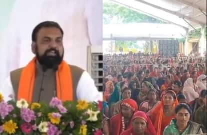 उपमुख्यमंत्री सम्राट चौधरी कार्यक्रम के दौरान मंच पर।