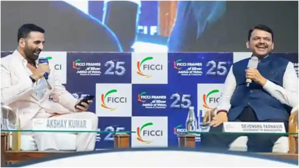 FICCI Frames 2025 Discussion With Akshay Kumar CM Devendra Fadnavis Said PM Modi Is The Real Hero Of Politics