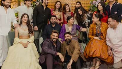 Anshula Kapoor Rohan Thakkar Flaunt cutest newlywed T Shirts In Unseen Pic From Cocktail Party