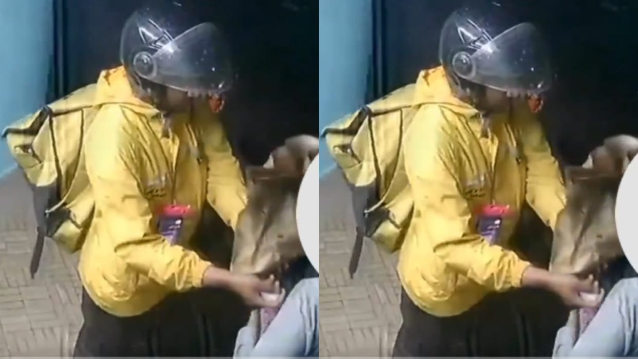 Delivery boy touches woman inappropriately on pretext of delivering order video goes viral On Internet