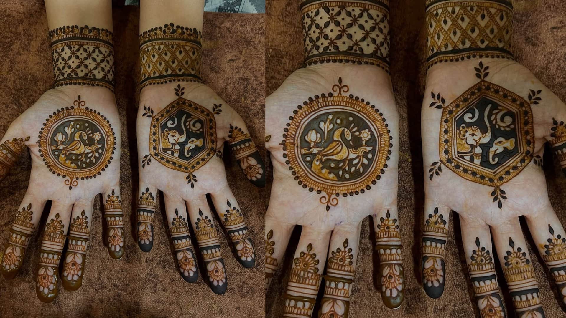 karwa chauth mehndi design for front hand and feet latest mandala henna design