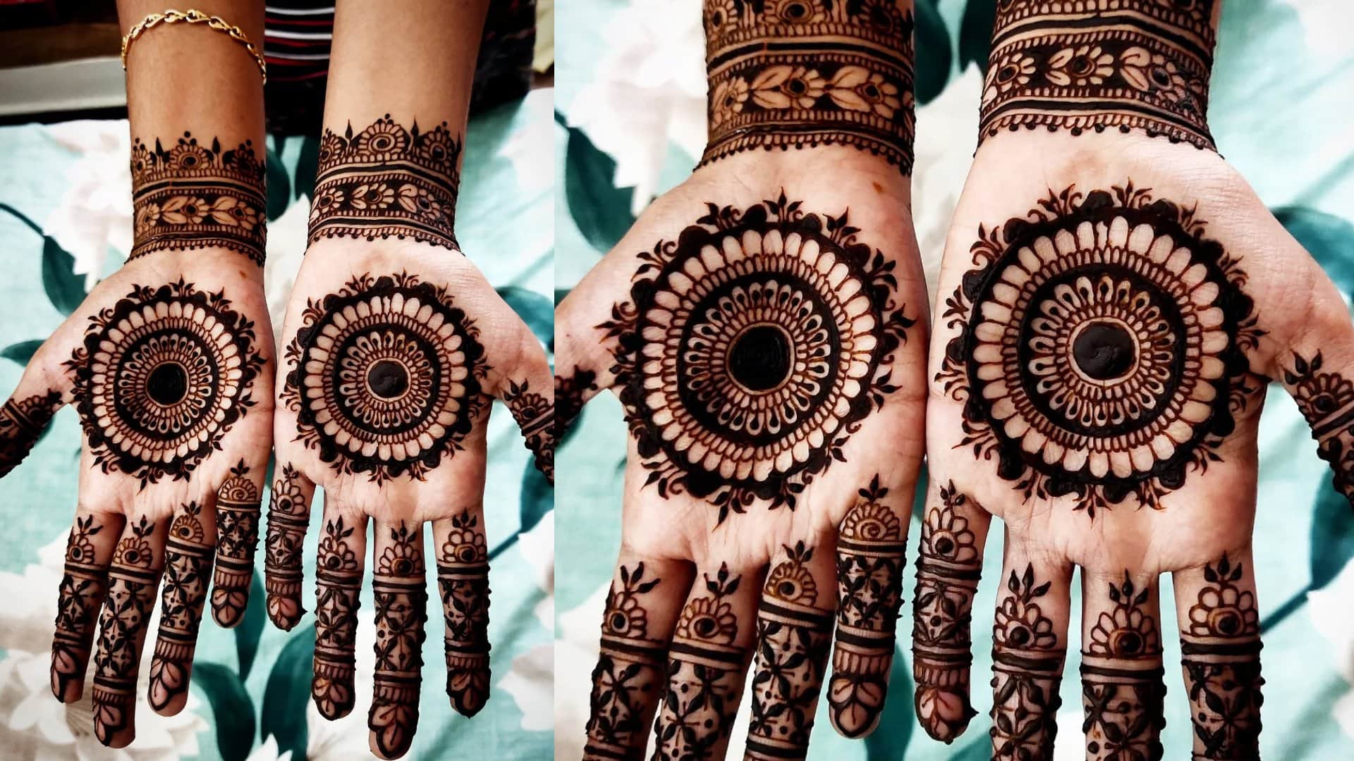 karwa chauth mehndi design for front hand and feet latest mandala henna design