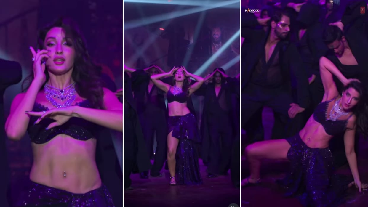 thamma new song dilbar ki aankhon ka release nora fatehi dance moves goes viral rashmika mandanna Ayushmann