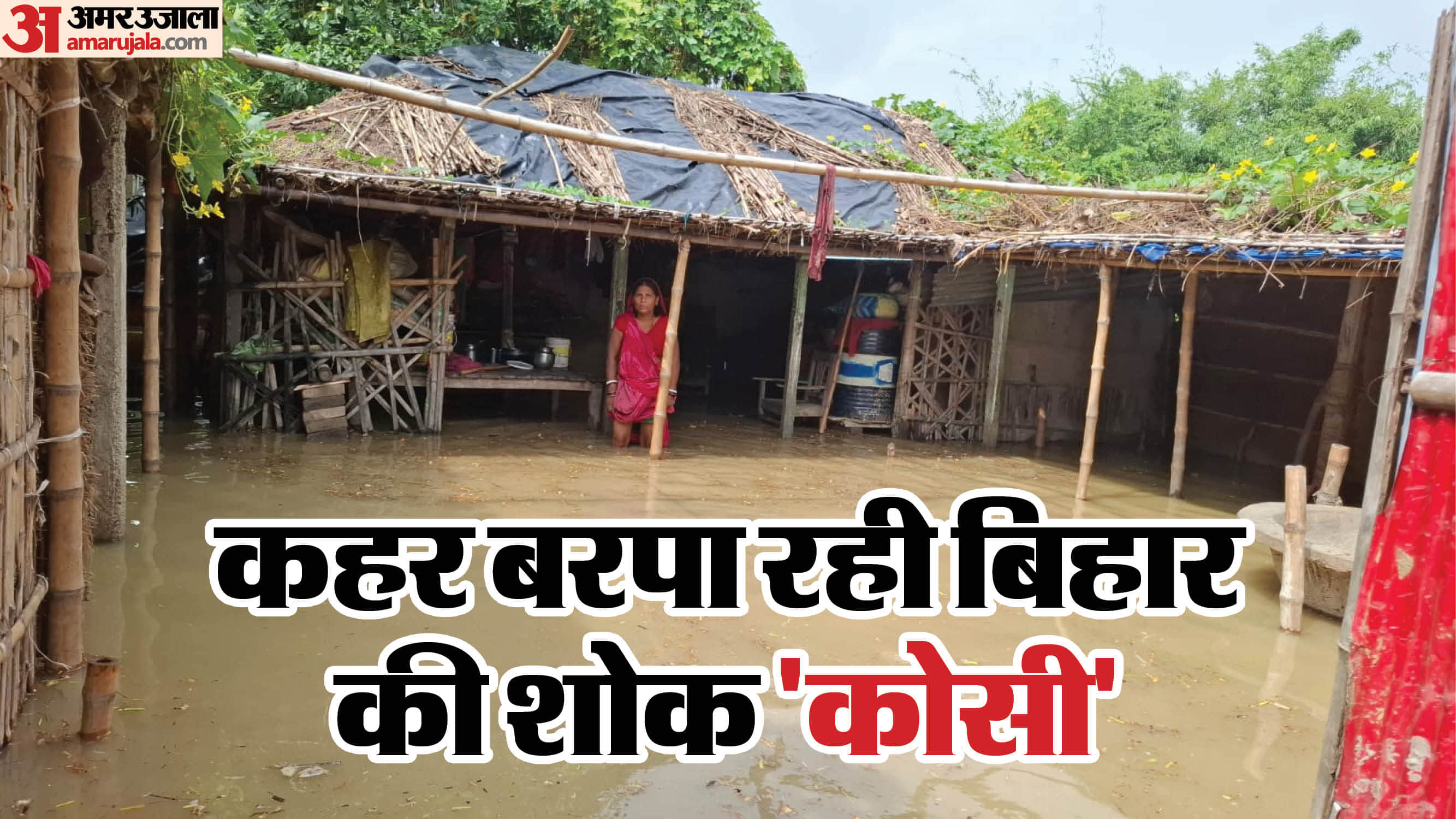 उफनाई कोसी नदी