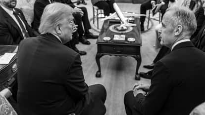 अमेरिका के राष्ट्रपति डोनाल्ड ट्रंप और कनाडा के पीएम मार्क कार्नी