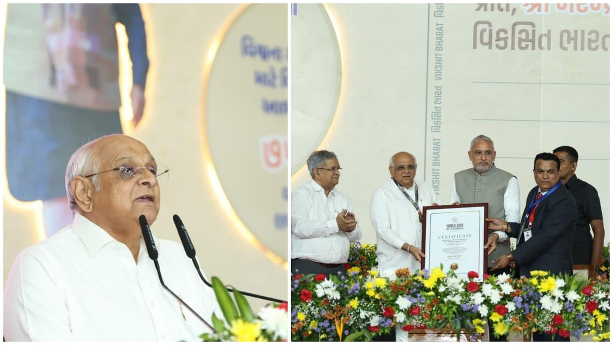 Gujarat CM Bhupendra Patel praises PM Narendra Modi leadership GST revision and Swadeshi Movement news and upd
