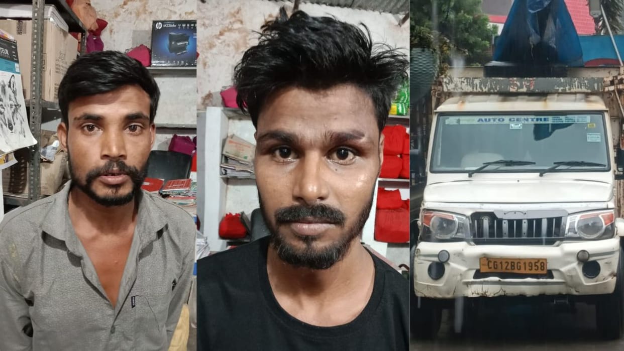 korba police arrested two accused in theft case