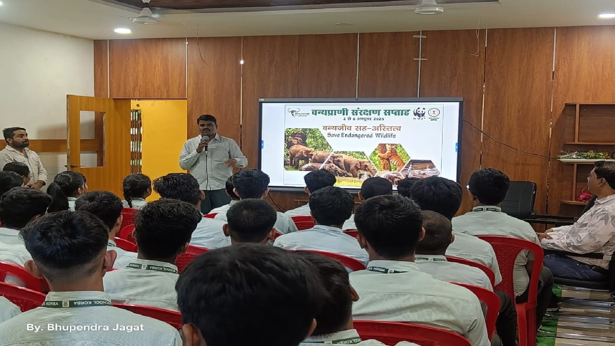 School children received awareness message on Wildlife Conservation Week in Korba