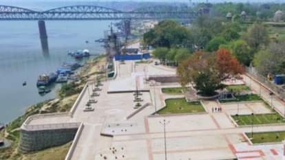 नमो घाट पर बना हेलिपैड