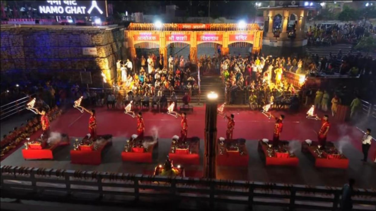 Ganga Aarti and puja will perform by seven priests at Namo ghat Varanasi