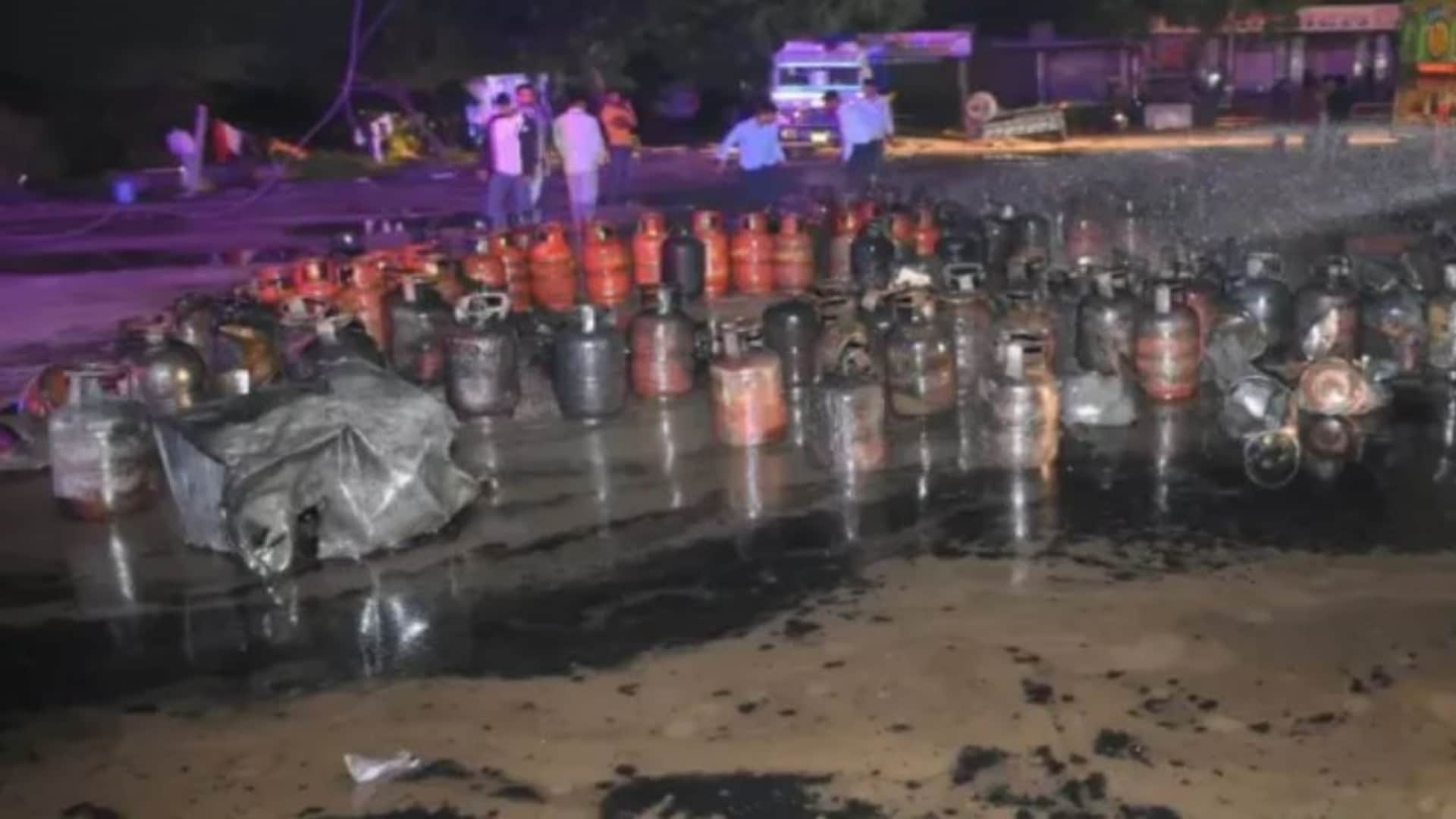 Jaipur Gas Cylinder Blast News Massive Explosion on Jaipur Ajmer Highway See in Photos