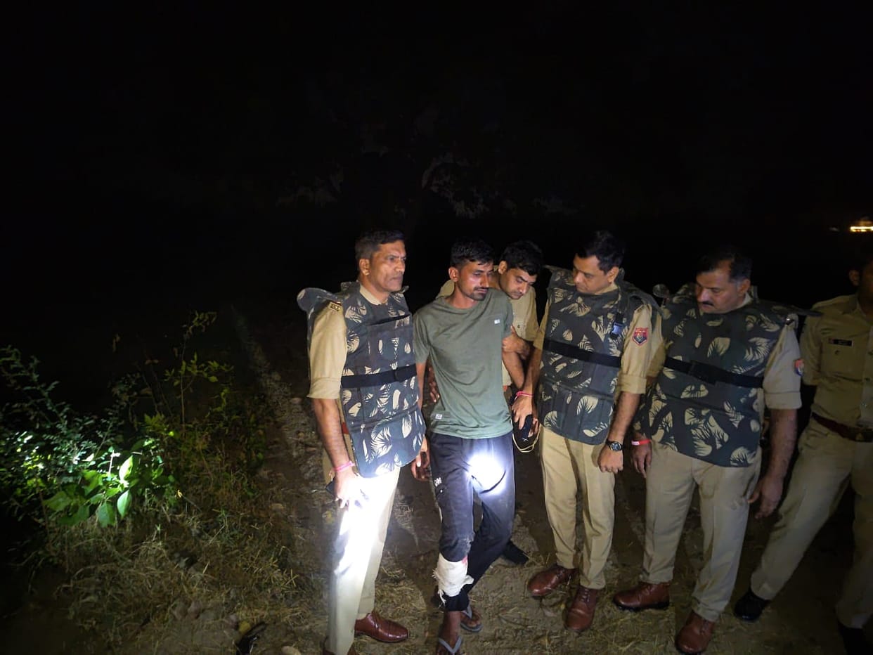 Shamli: Wanted murderer injured in police encounter in Shamli, had killed Jaiveer five days ago
