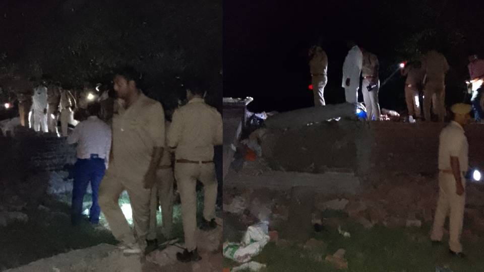 massive explosion took place in house in Ayodhya killing five people buried under debris