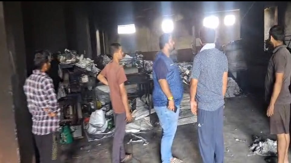Fire breaks out at Balaji Textile Factory firefighters bring it under control after a lot of effort