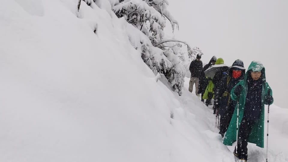 Uttarkashi Gangotri National Park banned Gomukh-Tapovan trek for two days due to snowfall