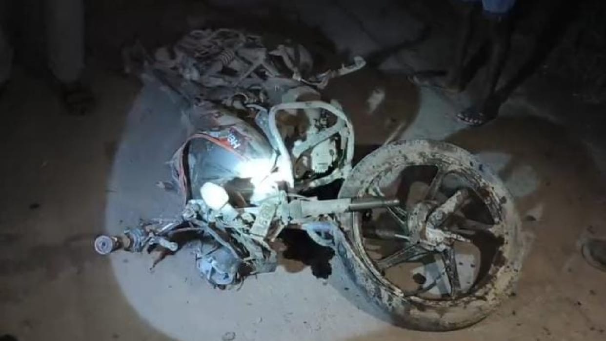 heavy vehicle crushed a bike rider, resulting in tragic death of one youth and injury to another in Korba
