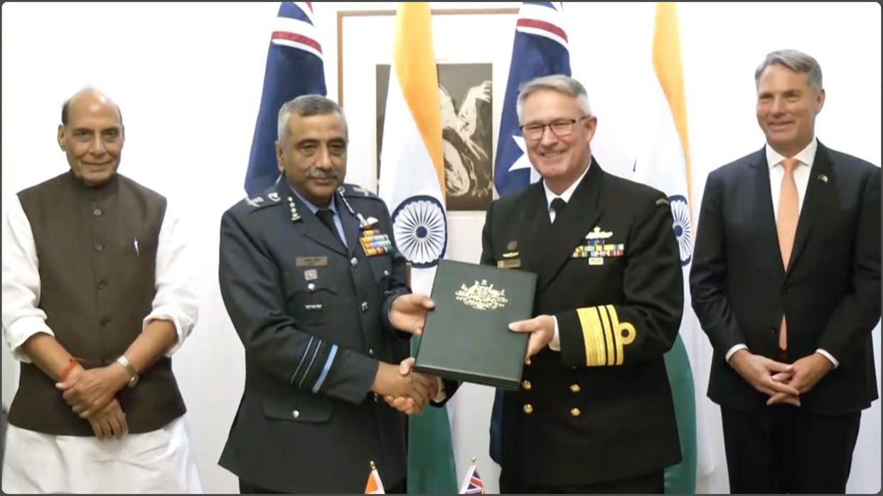 India-Australia sign key defence agreements, Rajnath Singh and Australia Deputy PM Richard Marles were present