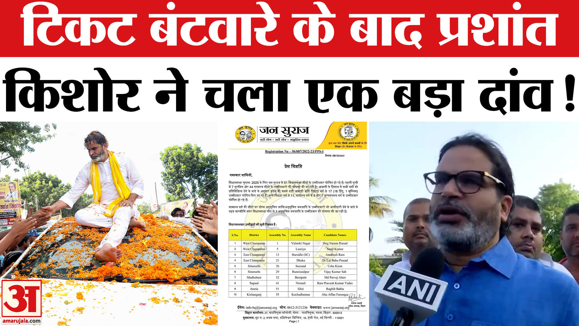 Bihar Election 2025: टिकट बंटवारे के बाद प्रशांत किशोर ने खेल दिया और बड़ा सियासी दांव!