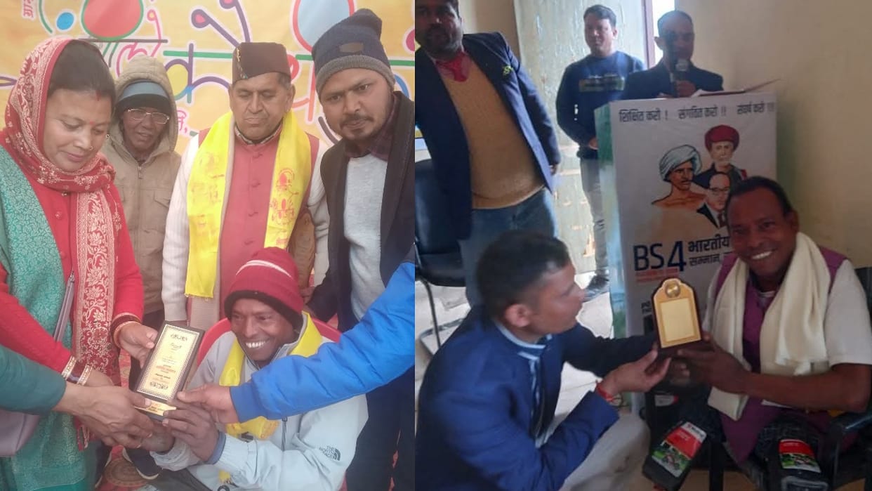 Folk artist Surendra overcame disability performing brilliantly on big stages with plastic boxes on his feet