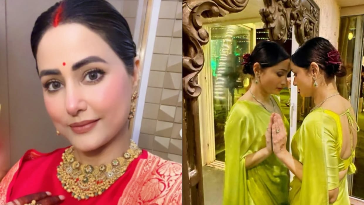 karwa chauth 2025 tv celebrities celebration hina khan bharti singh ankita lokhande