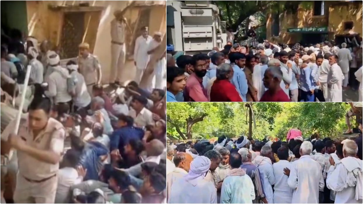 Hanumangarh News: Farmers standing in line for DAP fertilizer lathi-charged, several injured; images of chaos