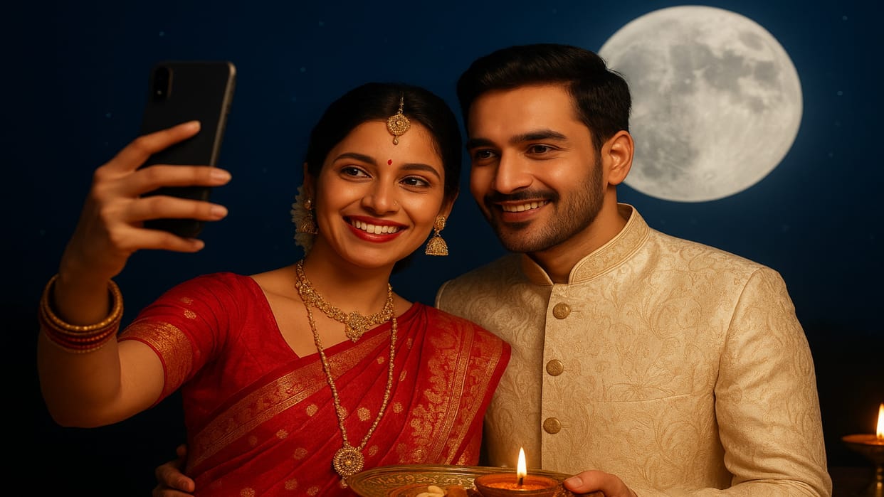 Selfie with Sajna: Take a selfie after the puja and send it, selected pictures will be published