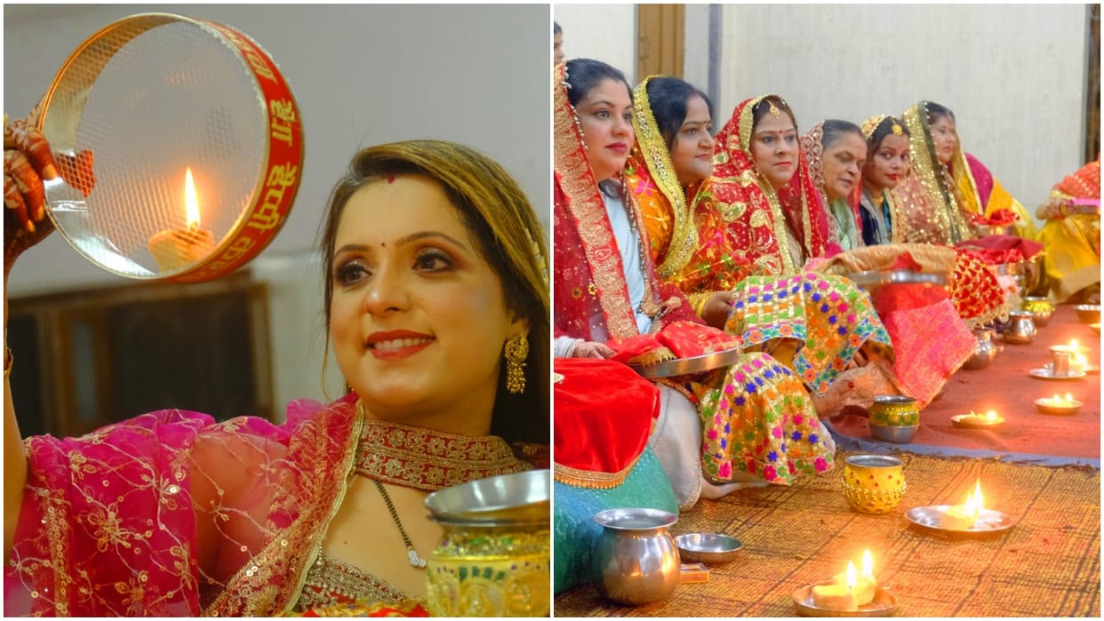 Karwa Chauth: women observed a waterless fast for 13 hours and 19 minutes In Gorakhpur