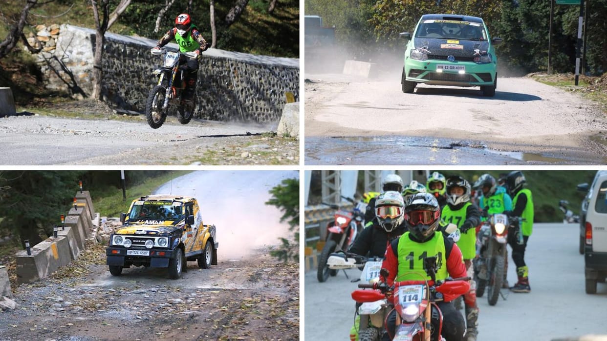 Rally of the Himalayas Shashank wins the car race Dhirtiman outdoes his rivals on the bike