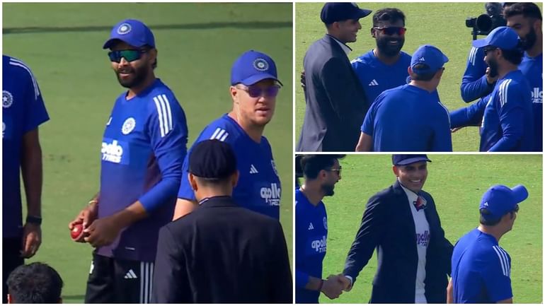 IND vs WI Photos: Shubman Gill Wins Toss First Time as Captain in Tests; Bumrah, Siraj, and Gambhir took jibe
