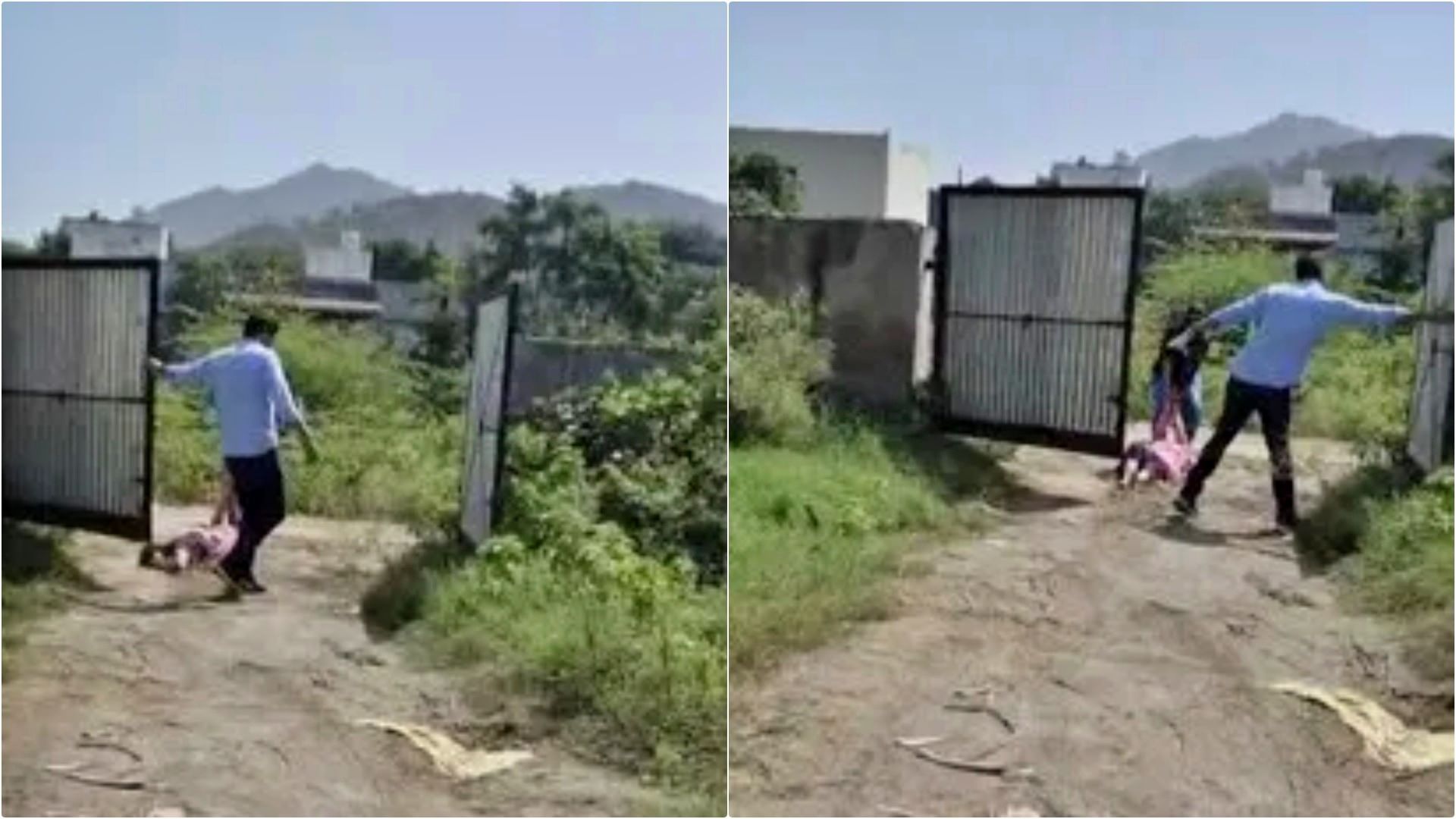 दलित महिला को पीटकर घसीटने और टीन का मकान तोड़ने का मामला