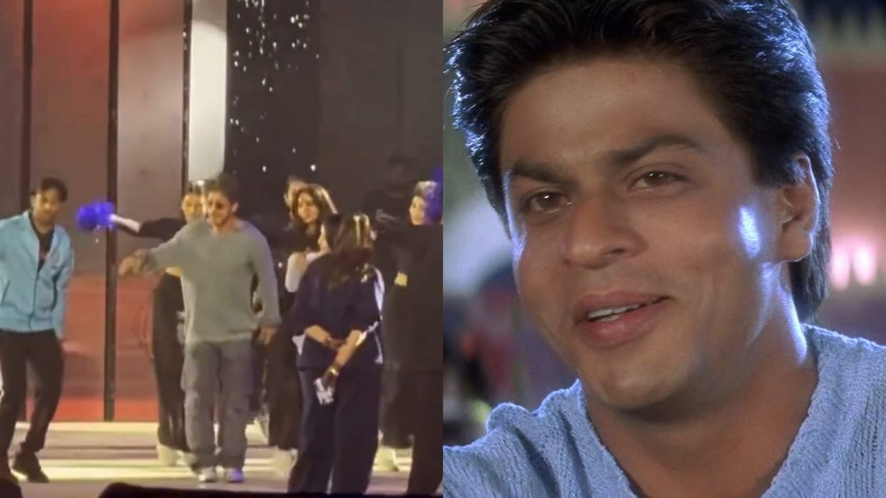 Shah Rukh Khan dance on his song video goes viral fans gather to wath him