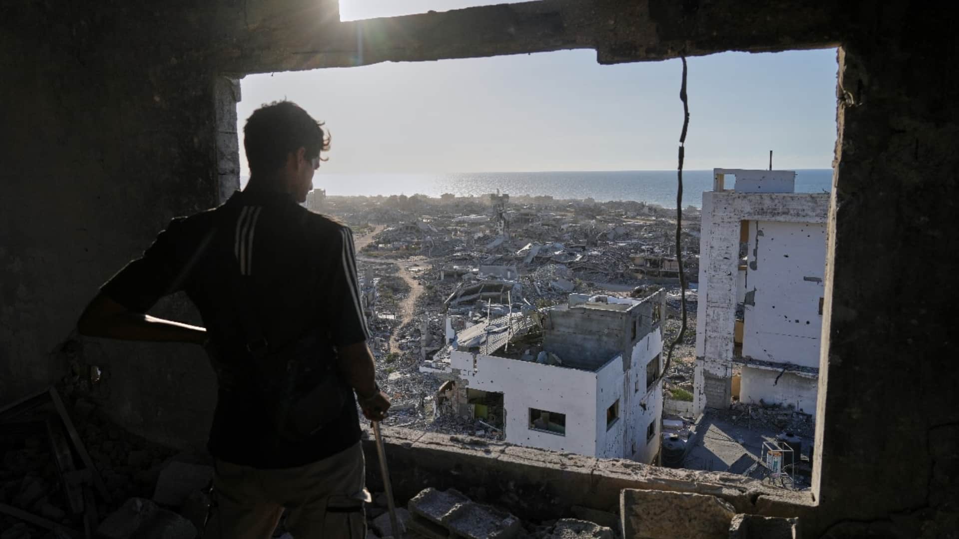Drone footage above Gaza City shows toll of two years of war
