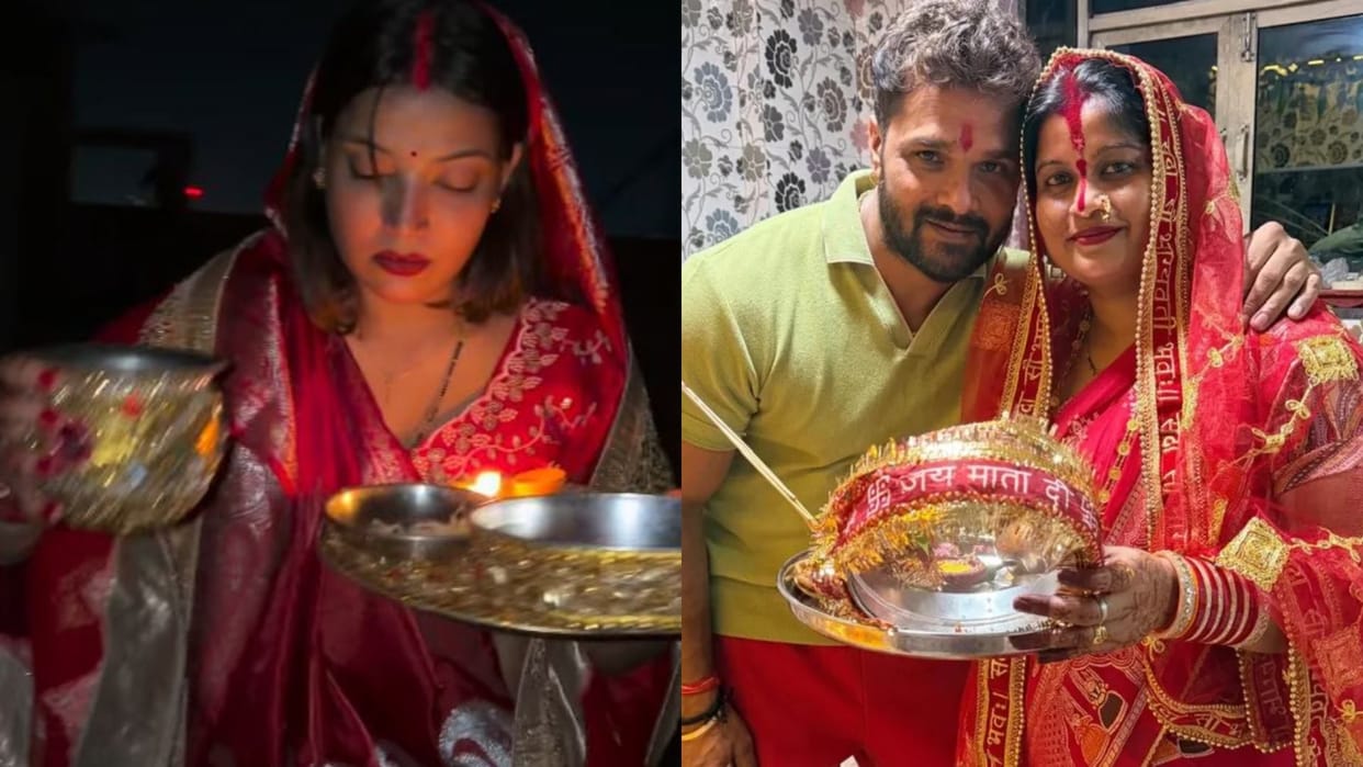 Khesari Lal Yadav to Ravi Kishan Bhojpuri Actress Celebrate Karva Chauth