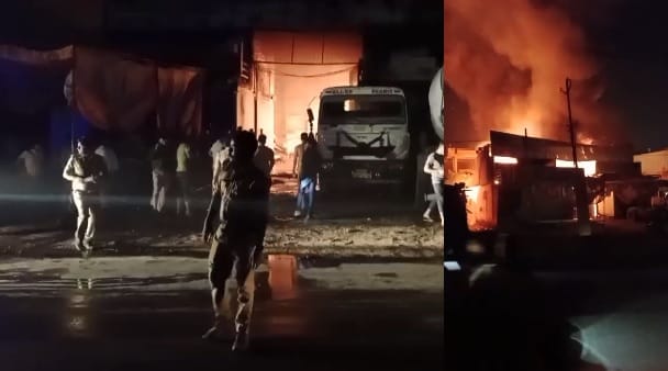 Kanpur Fire Massive fire at L&T warehouse goods worth around Rs 10 crore destroyed no casualties reported