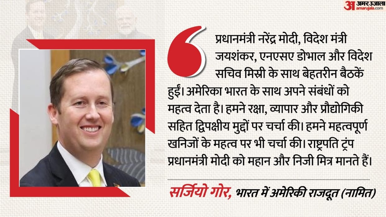 US values its relationship with India: US Ambassador-designate Sergio Gor
