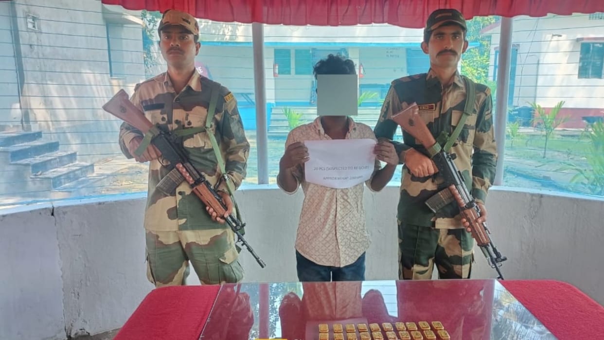 BSF: Smuggler arrested with gold biscuits worth Rs 2.82 crore on India-Bangladesh border