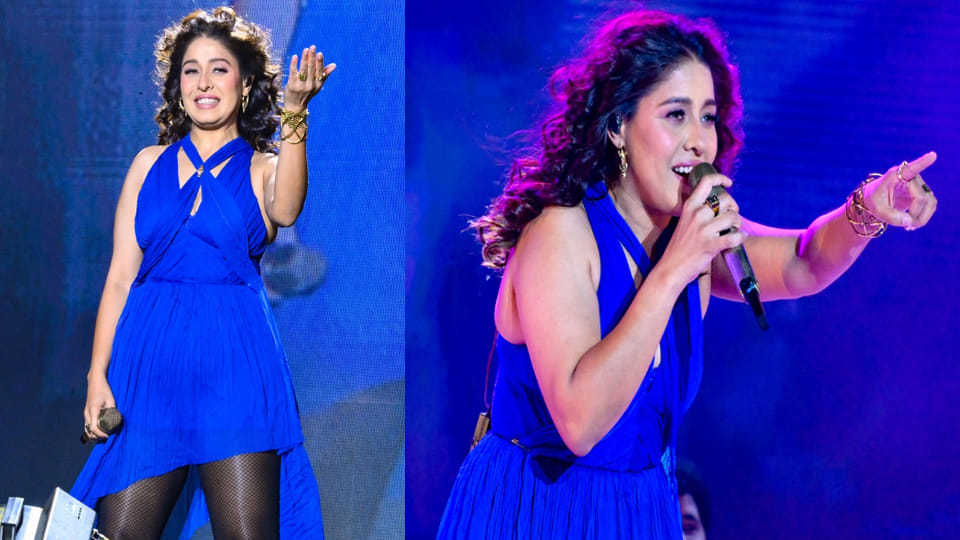 Students danced to Sunidhi Chauhan's songs at the Bollywood night at the conclusion of Antaragni at IIT Kanpur