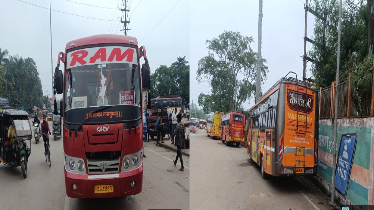 Major action against chaos at Raipur bus stand: E-challans issued on 695 buses
