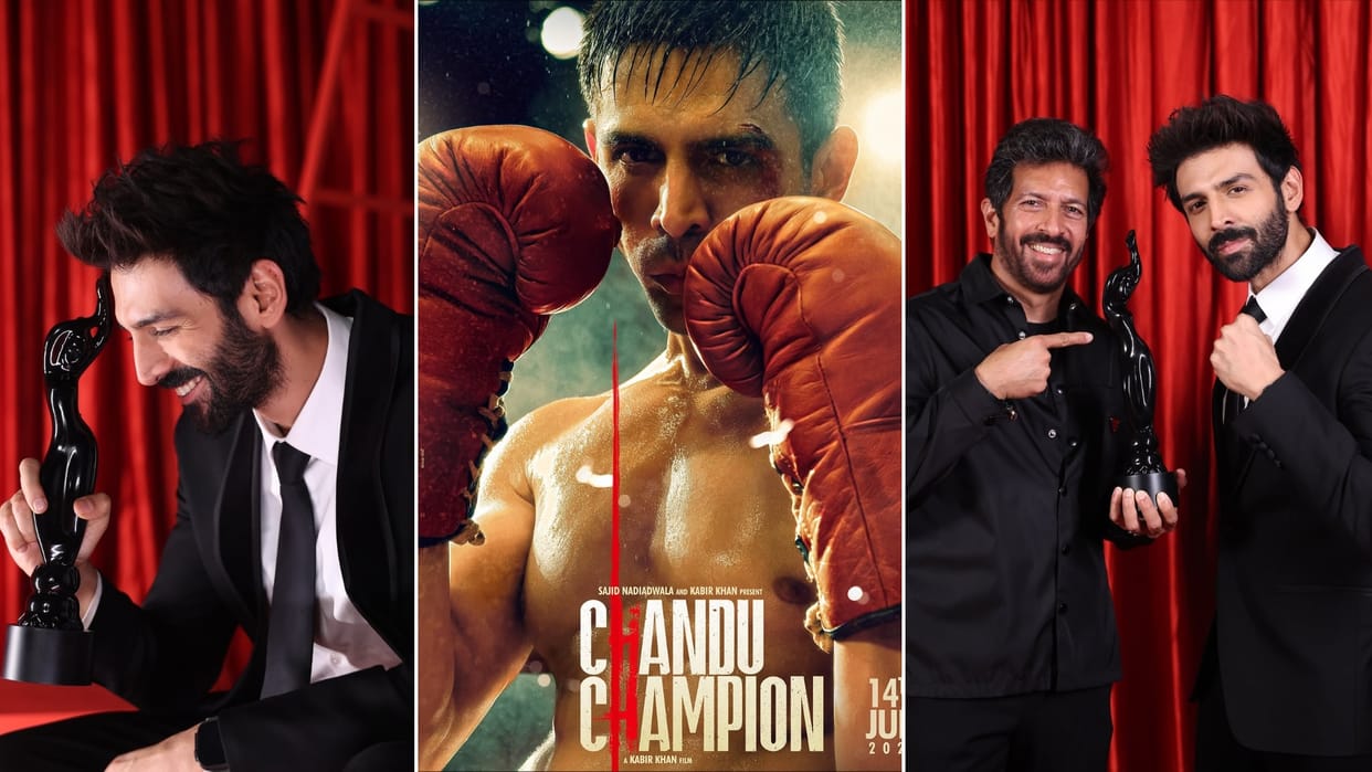 kartik aaryan winning his first filmfare best actor award for chandu champion kabir khan feels proud