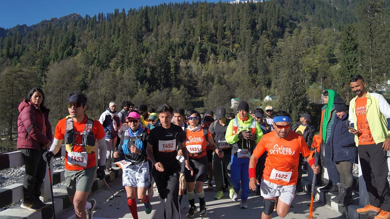 Manali Solang SkyUltra race begins steep climbs and broken roads test runners