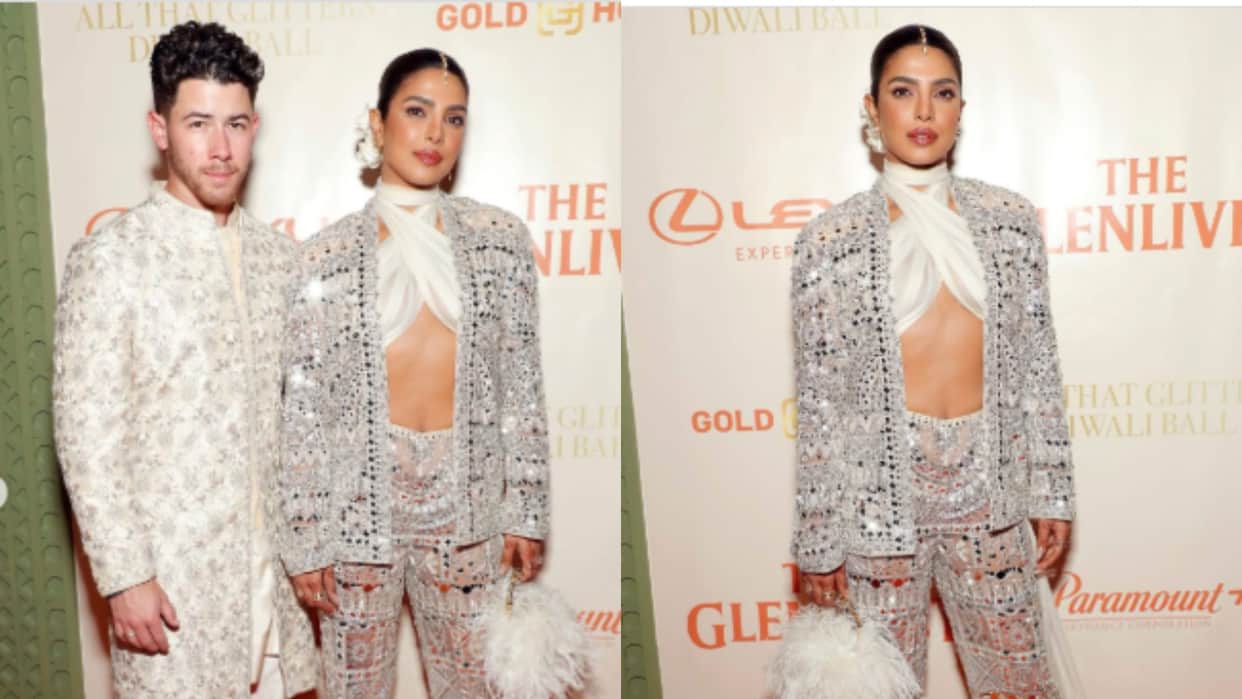 actress priyanka chopra nick jonas at diwali ball 2025 new york viral video