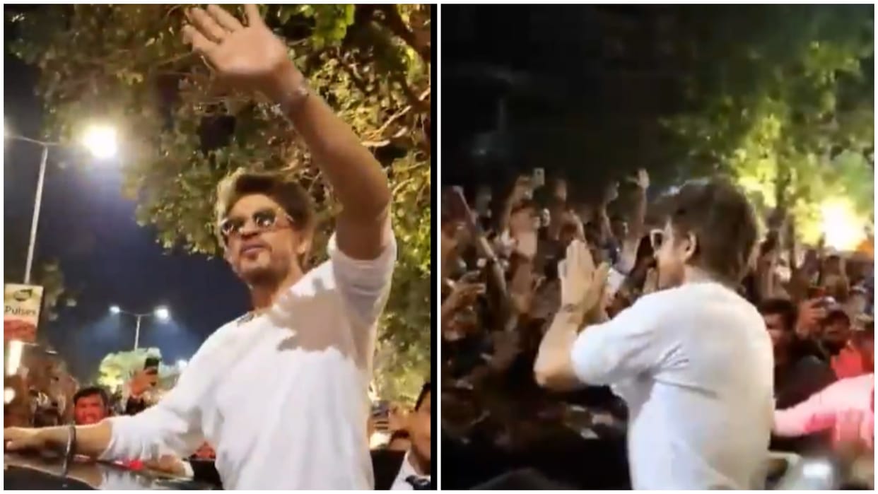 Shah rukh khan fans gathered in Ahmedabad for seeing him video viral on social media